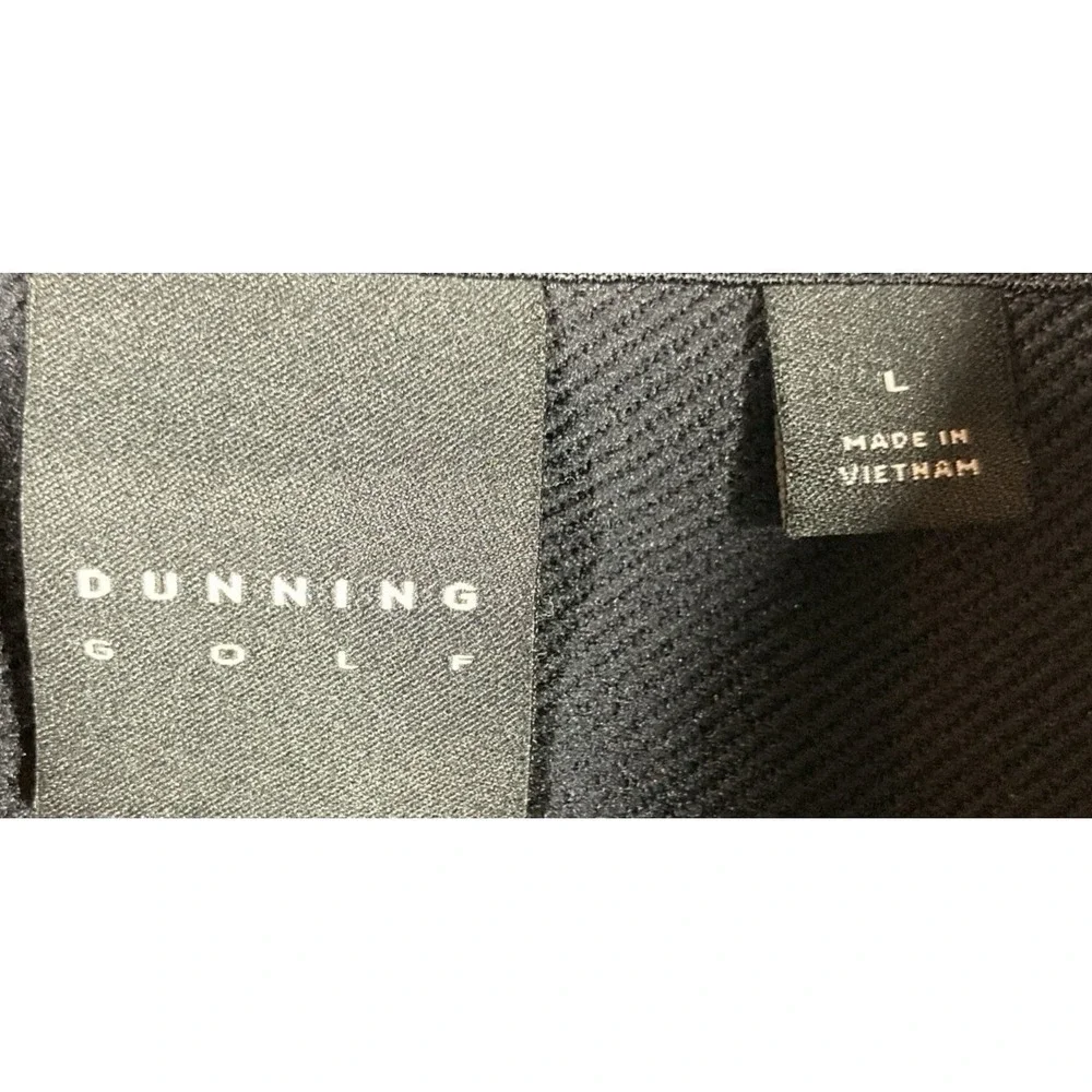 Dunning Golf 1/4 Zip Pullover‎ Men's Large Black American Flag Sweater Comfort